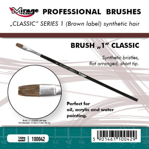 Przejdź do produktu Mirage 100042 - Pędzel płaski Classic Seria 1 rozmiar 1
