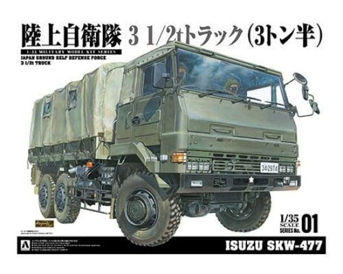 Przejdź do produktu Aoshima 05890 - 1:35 JGSDF 3 1/2t Truck Isuzu SKW-477