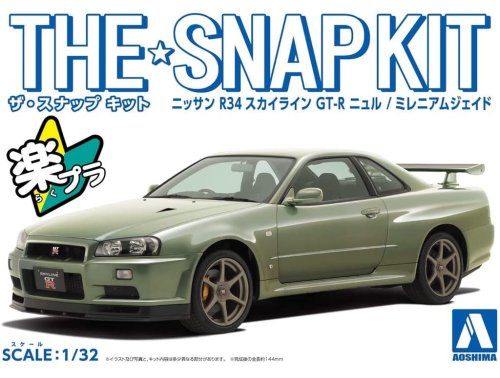 Przejdź do produktu Aoshima 06253 - 1:32 Nissan R34 Skyline GT-R Nur Millenium Jade Snapkit