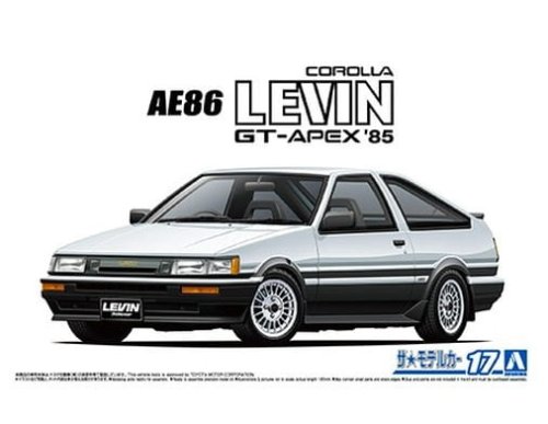 Przejdź do produktu Aoshima 06192 - 1:24 Toyota AE86 Corolla Levin GT-Apex '85