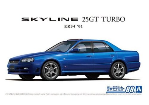 Przejdź do produktu Aoshima 06172 - 1:24 Nissan ER34 Skyline 25GT Turbo '01