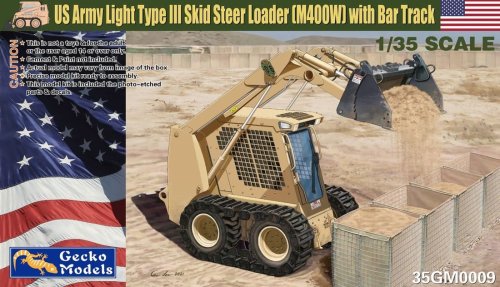 Przejdź do produktu Gecko Models 35GM0009 - 1:35 US Army Light Type III Skid Steer Loader M400W with Bar Track