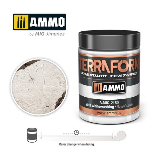 Przejdź do produktu Ammo Mig 2180 - Wall Whitewashing - Terraform Premium Textures 100 ml