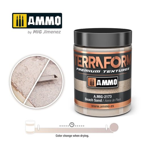 Przejdź do produktu Ammo Mig 2173 - Beach Sand - Terraform Premium Textures 100 ml