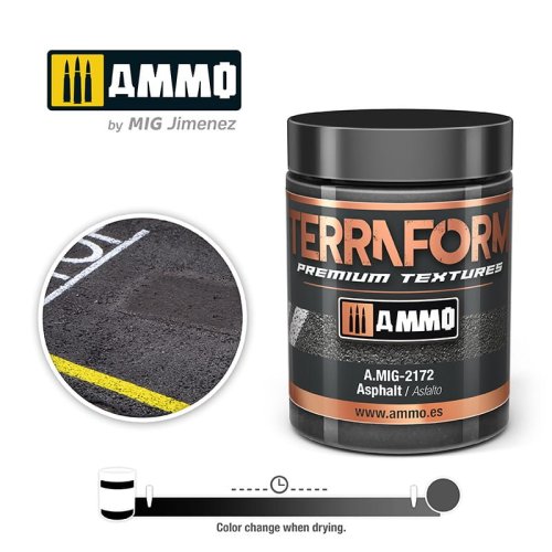 Przejdź do produktu Ammo Mig 2172 - Asphalt - Terraform Premium Textures 100 ml