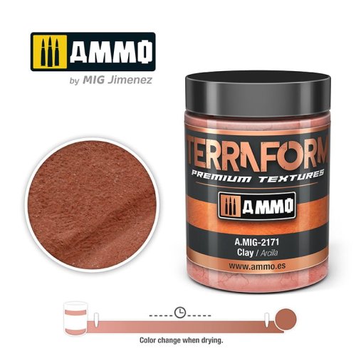 Przejdź do produktu Ammo Mig 2171 - Clay - Terraform Premium Textures 100 ml