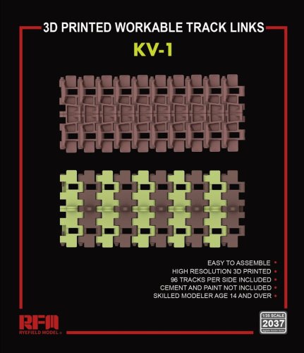 Przejdź do produktu Rye Field Model 2037 - 1:35 3D Printed Workable Track Links KV-1