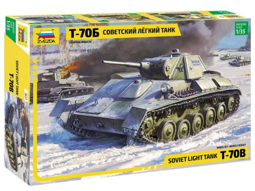Przejdź do produktu Zvezda 3631 - 1:35 Soviet Light Tank T-70B