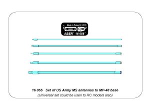 ABER 16055 - 1:16 Set of US Army MS antennas to MP-48 base