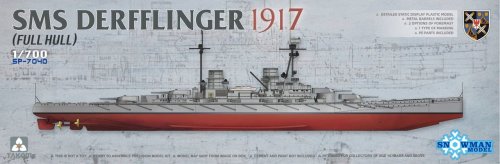 Przejdź do produktu Takom SP7040 - 1:700 SMS Derfflinger 1917 Full Hull w/metal barrels
