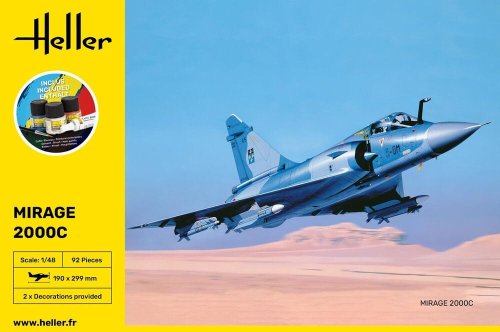 Przejdź do produktu Heller 56426 - 1:48 Mirage 2000C - Starter Kit