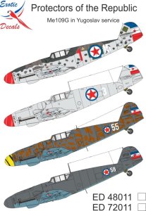 Exotic Decals 72011 - 1:72 Protectors of the Republic - Me 109G in Yugoslav service