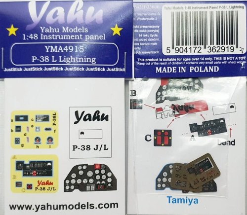 Przejdź do produktu Yahu YMA4915 - 1:48 P-38 L Lightning tablica przyrządów