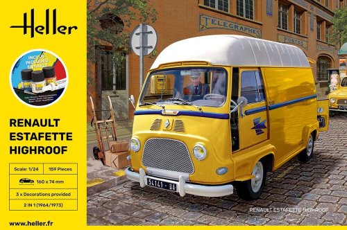 Przejdź do produktu Heller 56740 - 1:24 Renault Estafette Highroof model z farbami