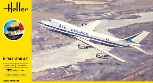 Przejdź do produktu Heller 56459 - 1:125 Boeing B-747-200 Air France model z farbami
