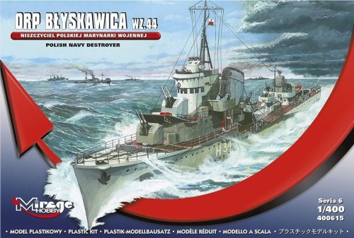 Przejdź do produktu Mirage 400615 - 1:400 ORP Błyskawica Wz.44 Niszczyciel Polskiej Marynarki Wojennej