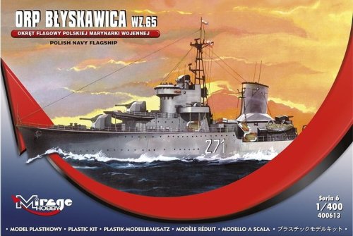Przejdź do produktu Mirage 400613 - 1:400 ORP Błyskawica Wz.65 Okręt Flagowy Polskiej Marynarki Wojennej