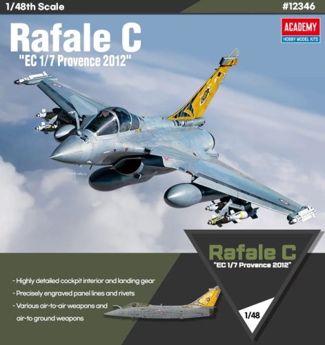 Przejdź do produktu Academy 12346 - 1:48 Rafale C EC 1/7 Provence 2012