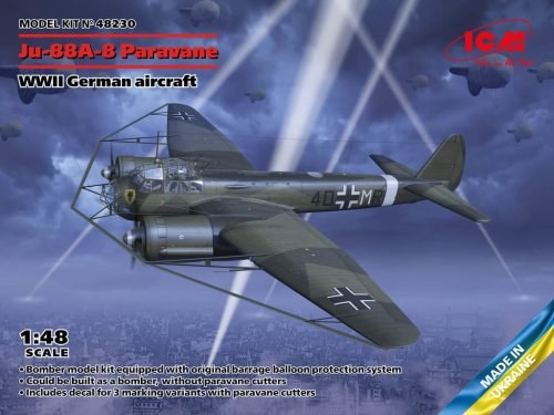 Przejdź do produktu ICM 48230 - 1:48 Ju-88A-8 Paravane WWII German aircraft