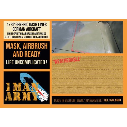 Przejdź do produktu 1 Man Army 32GEN600 - 1:32 Dash Lines German Aircraft