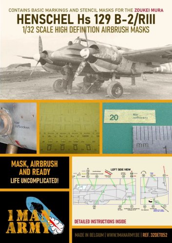 Przejdź do produktu 1 Man Army 32DET052 - 1:32 Henschel Hs 129 B-2/RIII