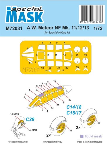 Przejdź do produktu Special Hobby M72031 - 1:72 A.W. Meteor NF Mk. 11/12/13