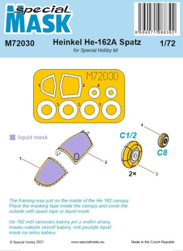 Przejdź do produktu Special Hobby M72030 - 1:72 Heinkel He-162A Spatz