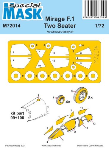 Przejdź do produktu Special Hobby M72014 - 1:72 Mirage F.1 Two Seater