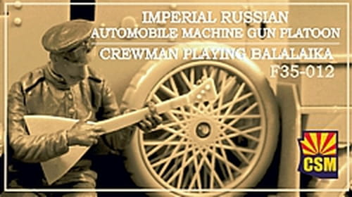 Przejdź do produktu Copper State Models CSM F35012 - 1:35 Imperial Russian Automobile Machine Gun Platoon Crewman Playing Balalaika