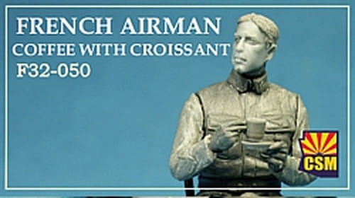Przejdź do produktu Copper State Models CSM F32050 - 1:32 French Airman Coffee With Croissant WWI Figures