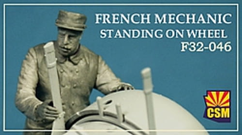 Przejdź do produktu Copper State Models CSM F32046 - 1:32 French Mechanic Standing On Wheel WWI Figures