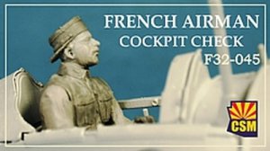 Copper State Models CSM F32045 - 1:32 French Airman Cockpit Check WWI Figures