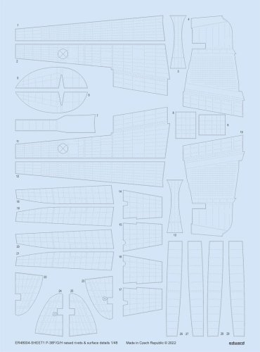 Przejdź do produktu Eduard ER48004 - 1:48 P-38F/G/H raised rivets & surface details