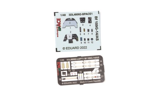 Przejdź do produktu Eduard 3DL48092 - 1:48 Bf 109G-14/AS Space 3D Decals + PE