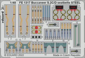 Eduard FE1317 - 1:48 Buccaneer S.2C/D seatbelts - Steel