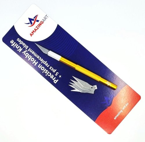Przejdź do produktu Amazing Art 16648 - Skalpel modelarski gold + 5 ostrzy
