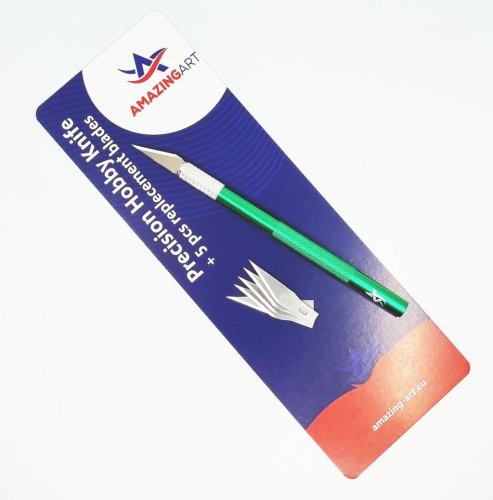 Przejdź do produktu Amazing Art 17058 - Skalpel modelarski green + 5 ostrzy