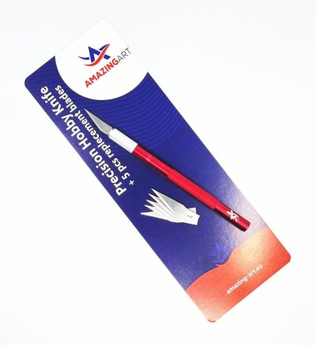Przejdź do produktu Amazing Art 17423 - Skalpel modelarski red + 5 ostrzy