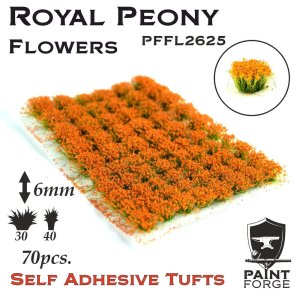 PAINT FORGE FL2625 - Kępy kwiatów 6 mm x 50 szt - Royal Peony Flowers