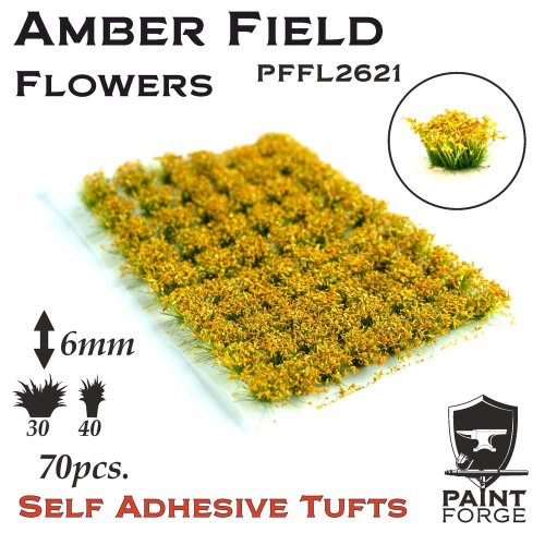 Przejdź do produktu PAINT FORGE FL2621 - Kępy kwiatów 6 mm x 50 szt - Amber Field Flowers