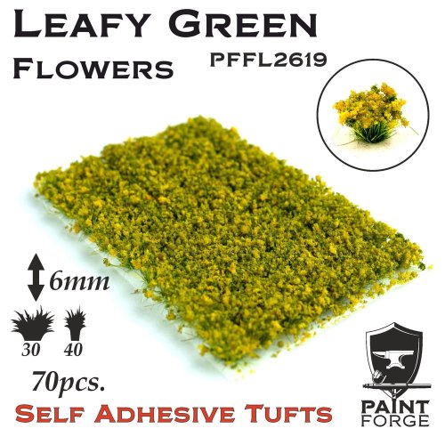 Przejdź do produktu PAINT FORGE FL2619 - Kępy kwiatów 6 mm x 50 szt - Leafy Green Flowers