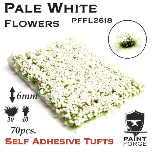 Przejdź do produktu PAINT FORGE FL2618 - Kępy kwiatów 6 mm x 50 szt - Pale White Flowers