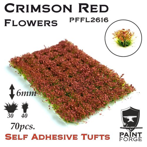Przejdź do produktu PAINT FORGE FL2616 - Kępy kwiatów 6 mm x 50 szt - Crimson Red Flowers
