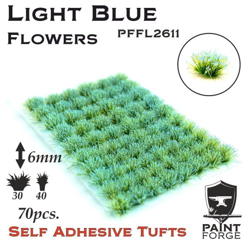Przejdź do produktu PAINT FORGE FL2611 - Kępy kwiatów 6 mm x 50 szt - Light Blue Flowers