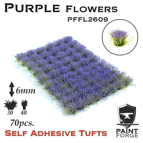 Przejdź do produktu PAINT FORGE FL2609 - Kępy kwiatów purpurowe 6 mm x 50 szt - Purple Flowers