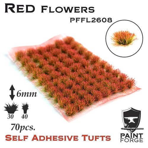 Przejdź do produktu PAINT FORGE FL2608 - Kępy kwiatów 6 mm x 50 szt - Red Flowers
