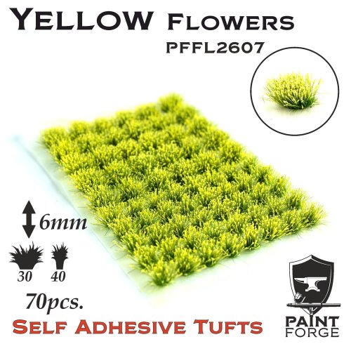 Przejdź do produktu PAINT FORGE FL2607 - Kępy kwiatów 6 mm x 50 szt - Yellow Flowers