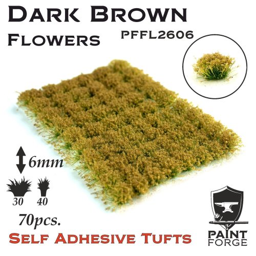 Przejdź do produktu PAINT FORGE FL2606 - Kępy kwiatów 6 mm x 50 szt - Dark Brown Flowers