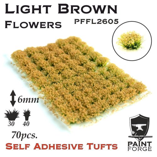 Przejdź do produktu PAINT FORGE FL2605 - Kępy kwiatów 6 mm x 50 szt - Light Brown Flowers