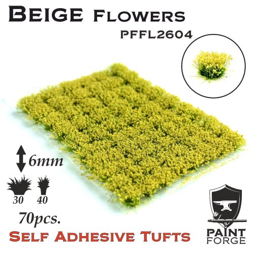 Przejdź do produktu PAINT FORGE FL2604 - Kępy kwiatów 6 mm x 50 szt - Beige Flowers